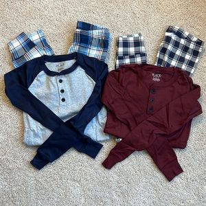 Children’s Place boys slim fit long sleeve/ long pants pajamas, set of 2. Size 7